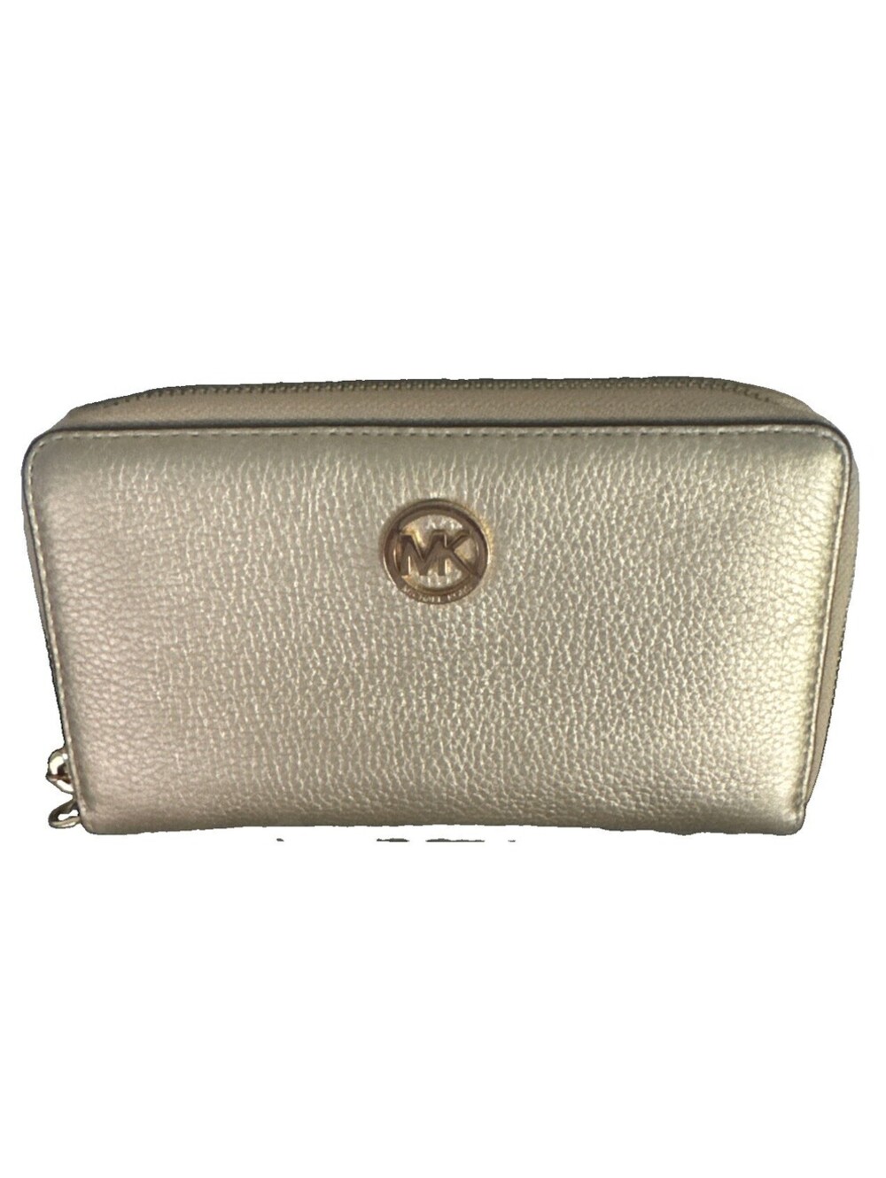 Women’s Michael Kors Fulton Zip Around Leather Wristlet Wallet Gold